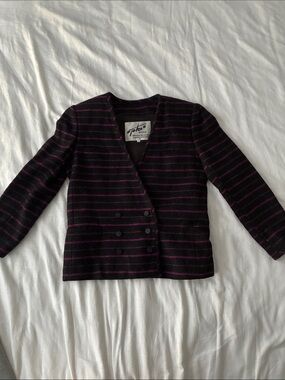 Vintage Japanese Takeo Nishida 
Maison de Mode Wool Blend Striped Blazer